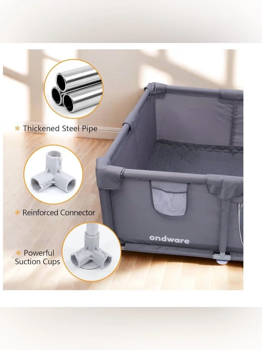Puppy PlayPen, 28×28×15 in Dog Play Pen Indoors,Small Animals